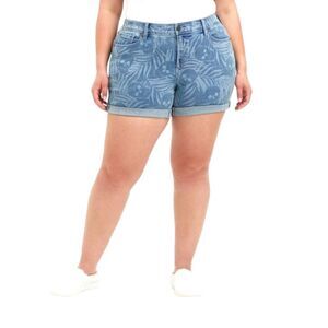 TORRID Plus Size 5" Mid- Rise Jean Shorts With Skull Print Size 14